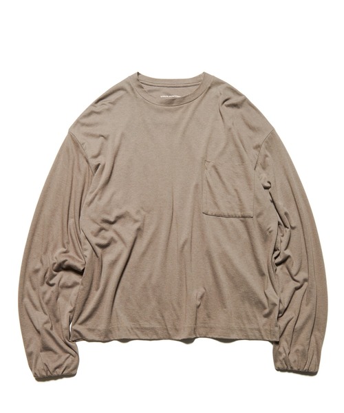 uniform experiment（ユニフォームエクスペリメント）の「IN-SEWING L/S TEE（Tシャツ/カットソー・メンズ・ホワイト/ブラック/ライトブラウン・1/2/3/4）」の3枚目の写真