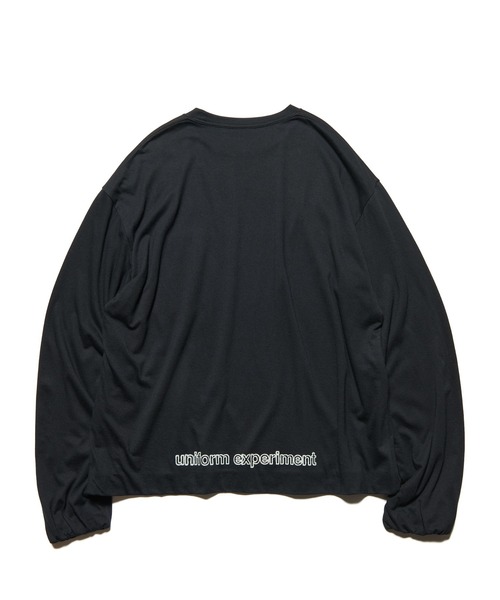 uniform experiment（ユニフォームエクスペリメント）の「IN-SEWING L/S TEE（Tシャツ/カットソー・メンズ・ホワイト/ブラック/ライトブラウン・1/2/3/4）」の2枚目の写真