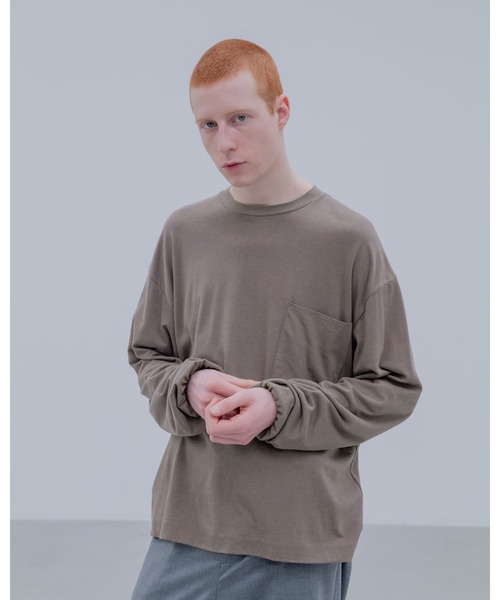 uniform experiment（ユニフォームエクスペリメント）の「IN-SEWING L/S TEE（Tシャツ/カットソー・メンズ・ホワイト/ブラック/ライトブラウン・1/2/3/4）」の4枚目の写真