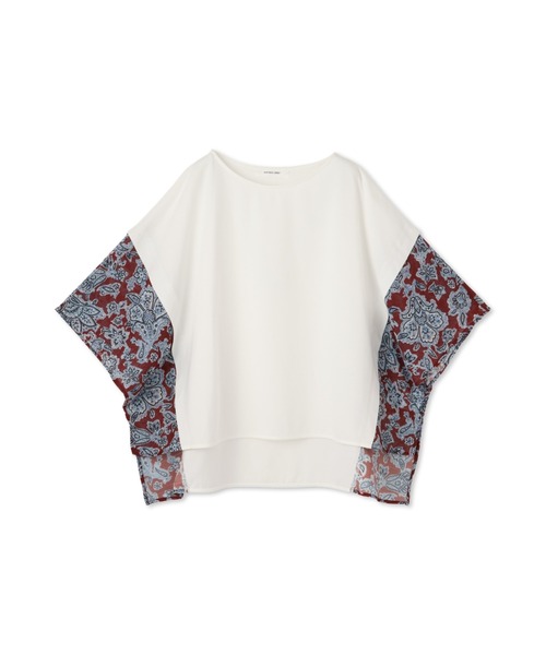 MAYSON GREY（メイソングレイ）の「ペイズリー柄ドッキングポンチョTシャツ≪洗濯機で洗える≫（Tシャツ/カットソー・レディース・アイボリー/レッド系その他・M）」の18枚目の写真