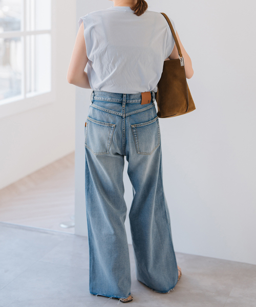 ATON（エイトン）の「ATON/エイトン FRESCA SINGLE JERSEY TANK TOP（タンクトップ・レディース・スカイブルー/イエロー/ピンク/ブラック・38）」の11枚目の写真