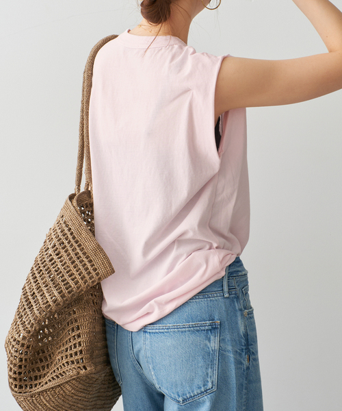 ATON（エイトン）の「ATON/エイトン FRESCA SINGLE JERSEY TANK TOP（タンクトップ・レディース・スカイブルー/イエロー/ピンク/ブラック・38）」の16枚目の写真