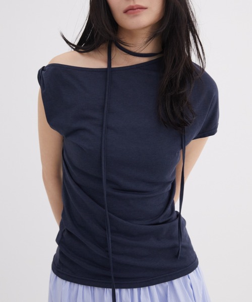 FUULLY STUDIO(フーリィーステューディオ)の「マルチウェイオフショルコードトップス(Tシャツ/カットソー・レディース・ホワイト/ネイビー/グレー・FREE)」の21枚目の写真