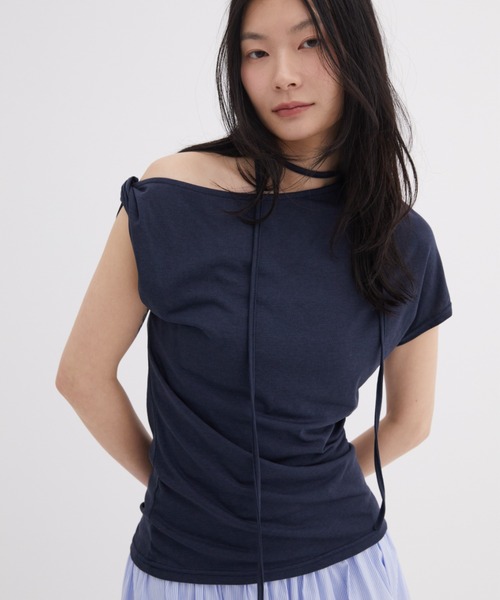FUULLY STUDIO(フーリィーステューディオ)の「マルチウェイオフショルコードトップス(Tシャツ/カットソー・レディース・ホワイト/ネイビー/グレー・FREE)」の22枚目の写真