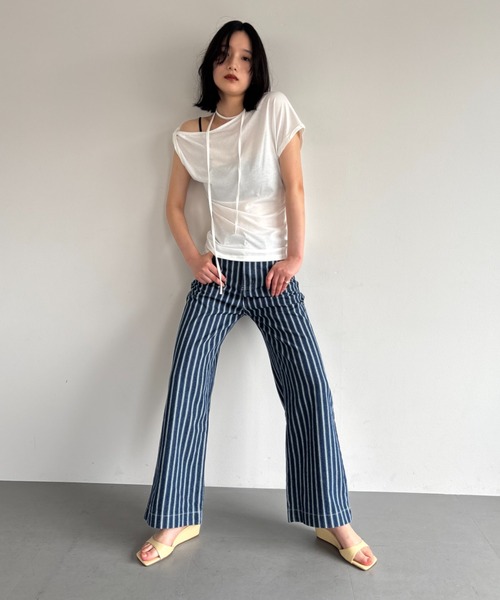 FUULLY STUDIO(フーリィーステューディオ)の「マルチウェイオフショルコードトップス(Tシャツ/カットソー・レディース・ホワイト/ネイビー/グレー・FREE)」の20枚目の写真