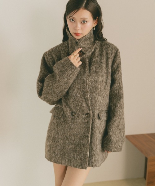 ミックスシャギーテーラードジャケットコート（テーラードジャケット