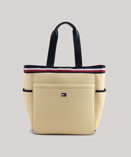 TOMMY HILFIGER（トミーヒルフィガー）の「TOMMY HILFIGER GOLF ラウンドロゴトートバッグ（ショルダーバッグ・メンズ・イエロー/ピンク・FREE）」の4枚目の写真