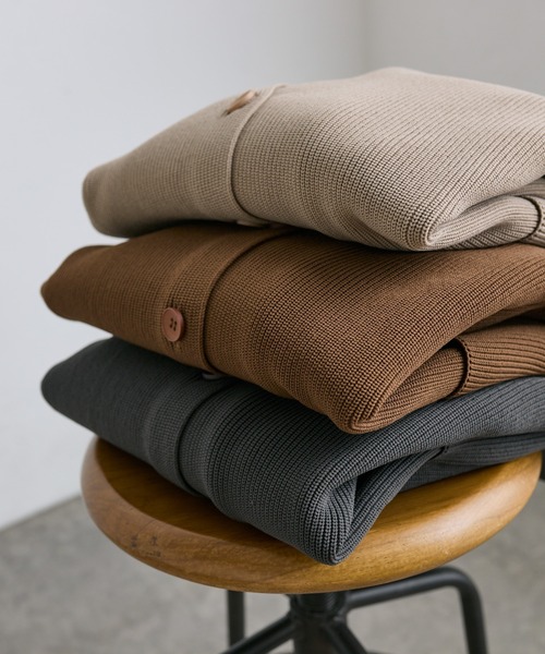 PUAL CE CIN（ピュアルセシン）の「【WEB限定・Du noir】スポンディッシュBIGVネックカーディガン（カーディガン/ボレロ・レディース・グレー/ブラウン/ベージュ・FREE）」の7枚目の写真