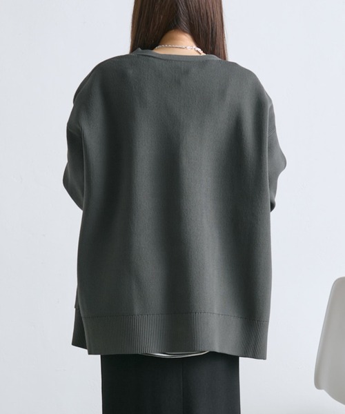 PUAL CE CIN（ピュアルセシン）の「【WEB限定・Du noir】スポンディッシュBIGVネックカーディガン（カーディガン/ボレロ・レディース・グレー/ブラウン/ベージュ・FREE）」の18枚目の写真