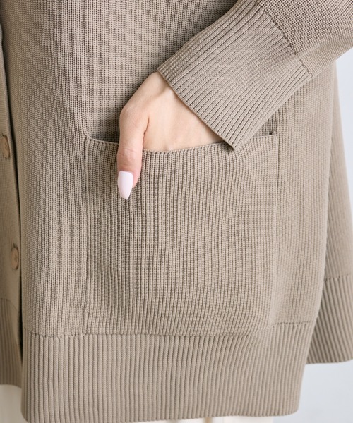 PUAL CE CIN（ピュアルセシン）の「【WEB限定・Du noir】スポンディッシュBIGVネックカーディガン（カーディガン/ボレロ・レディース・グレー/ブラウン/ベージュ・FREE）」の10枚目の写真