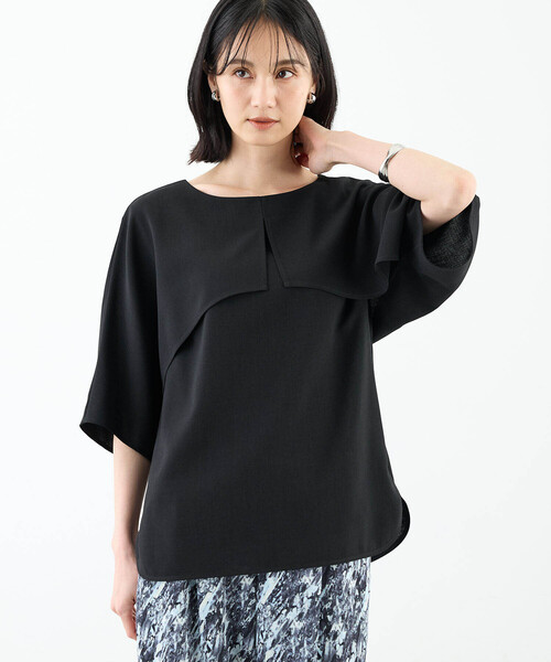 curensology カディライクケープブラウス　黒　完売 Curensology｜カディライクケープブラウス | Rakuten Fashion