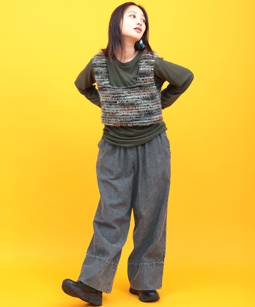 チチカカ（チチカカ）の「Orale! ケミカルデニムパンツ（デニムパンツ・レディース・ブルー/ブラック・FREE）」の9枚目の写真