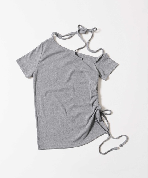 PHILLY（フィリー）の「【PHILLY】サイドドロストチョーカートップス（Tシャツ/カットソー・レディース・ブラック/グレー・FREE）」の11枚目の写真
