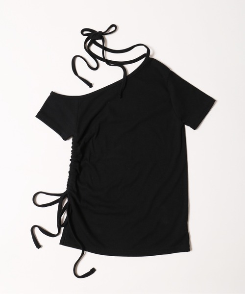 PHILLY（フィリー）の「【PHILLY】サイドドロストチョーカートップス（Tシャツ/カットソー・レディース・ブラック/グレー・FREE）」の15枚目の写真