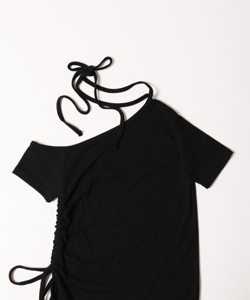 PHILLY（フィリー）の「【PHILLY】サイドドロストチョーカートップス（Tシャツ/カットソー・レディース・ブラック/グレー・FREE）」の14枚目の写真