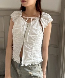 OLIVE des OLIVE | フリルリボンジップトップス(シャツ/ブラウス)