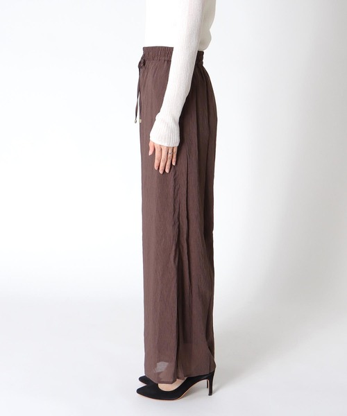 Jines(ジネス)の「麻調シアーボイルイージーパンツ【セットアップ可】(その他パンツ・レディース・ブラック/ブラウン・38)」の14枚目の写真