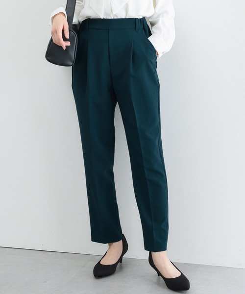 Honeys（ハニーズ）の「【美ージー・ストレッチ・マシンウォッシャブル・イージーケア】美ージーテーパード（股下６３ｃｍ）（スラックス・レディース・ダークベージュ/ヘザーチャコール/グリーン/ブラック/ネイビー/キャメル・SS/3L/LL/L/M/S）」の5枚目の写真