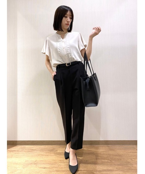 Honeys（ハニーズ）の「【美ージー・ストレッチ・マシンウォッシャブル・イージーケア】美ージーテーパード（股下６３ｃｍ）（スラックス・レディース・ダークベージュ/ヘザーチャコール/グリーン/ブラック/ネイビー/キャメル・SS/3L/LL/L/M/S）」の18枚目の写真