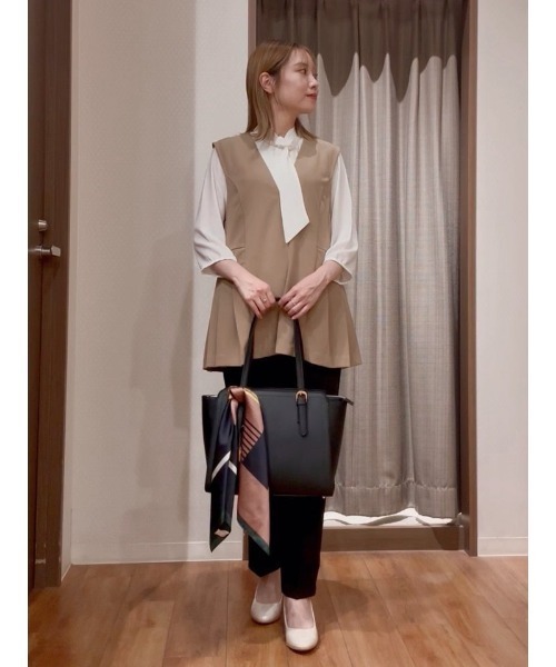 Honeys（ハニーズ）の「【美ージー・ストレッチ・マシンウォッシャブル・イージーケア】美ージーテーパード（股下６３ｃｍ）（スラックス・レディース・ダークベージュ/ヘザーチャコール/グリーン/ブラック/ネイビー/キャメル・SS/3L/LL/L/M/S）」の20枚目の写真