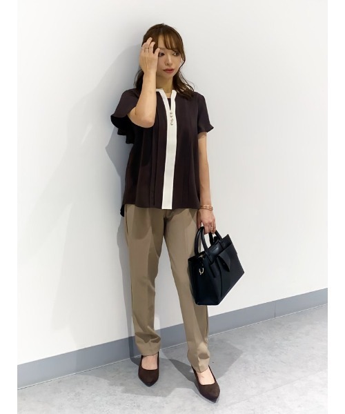 Honeys（ハニーズ）の「【美ージー・ストレッチ・マシンウォッシャブル・イージーケア】美ージーテーパード（股下６３ｃｍ）（スラックス・レディース・ダークベージュ/ヘザーチャコール/グリーン/ブラック/ネイビー/キャメル・SS/3L/LL/L/M/S）」の15枚目の写真