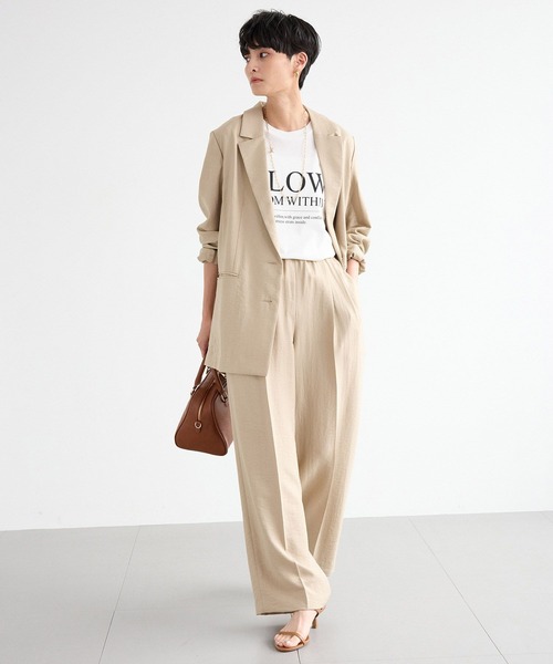 BARNYARDSTORM(バンヤードストーム)の「BARNYARDSTORM / フィラメントツイルジャケット / ハンドウォッシャブル【WEB限定カラー】(テーラードジャケット・レディース・カーキ/ベージュ/ブラック・S/M)」の18枚目の写真