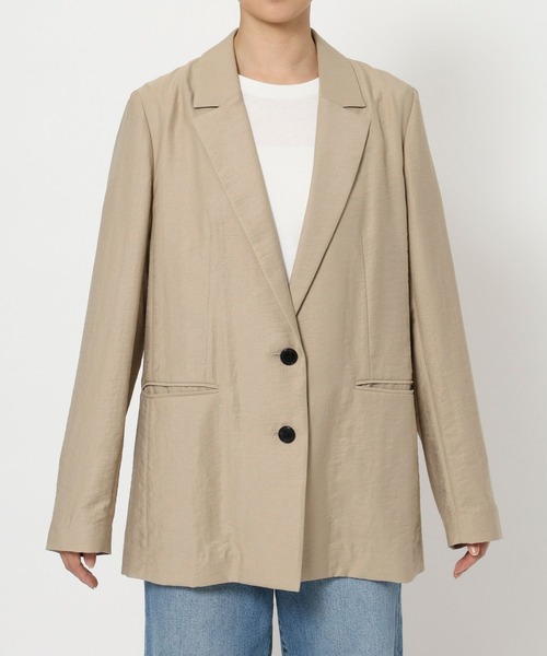 BARNYARDSTORM(バンヤードストーム)の「BARNYARDSTORM / フィラメントツイルジャケット / ハンドウォッシャブル【WEB限定カラー】(テーラードジャケット・レディース・カーキ/ベージュ/ブラック・S/M)」の19枚目の写真