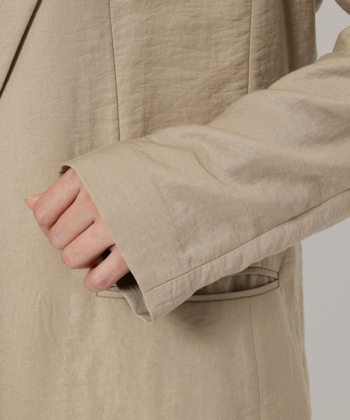 BARNYARDSTORM(バンヤードストーム)の「BARNYARDSTORM / フィラメントツイルジャケット / ハンドウォッシャブル【WEB限定カラー】(テーラードジャケット・レディース・カーキ/ベージュ/ブラック・S/M)」の13枚目の写真