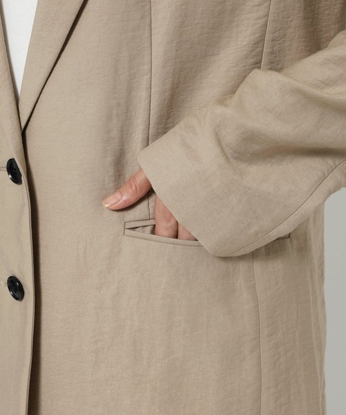 BARNYARDSTORM(バンヤードストーム)の「BARNYARDSTORM / フィラメントツイルジャケット / ハンドウォッシャブル【WEB限定カラー】(テーラードジャケット・レディース・カーキ/ベージュ/ブラック・S/M)」の14枚目の写真