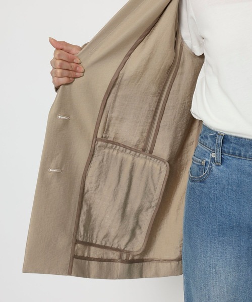 BARNYARDSTORM(バンヤードストーム)の「BARNYARDSTORM / フィラメントツイルジャケット / ハンドウォッシャブル【WEB限定カラー】(テーラードジャケット・レディース・カーキ/ベージュ/ブラック・S/M)」の16枚目の写真