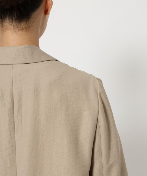 BARNYARDSTORM(バンヤードストーム)の「BARNYARDSTORM / フィラメントツイルジャケット / ハンドウォッシャブル【WEB限定カラー】(テーラードジャケット・レディース・カーキ/ベージュ/ブラック・S/M)」の17枚目の写真