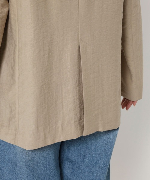 BARNYARDSTORM(バンヤードストーム)の「BARNYARDSTORM / フィラメントツイルジャケット / ハンドウォッシャブル【WEB限定カラー】(テーラードジャケット・レディース・カーキ/ベージュ/ブラック・S/M)」の8枚目の写真