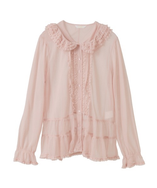 シアーインレイフードカーディガン