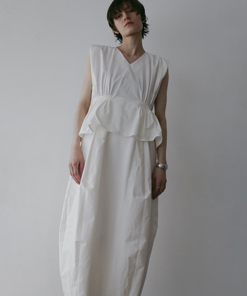 ワンピース maison marble maison marble Off Gather Dress ワンピース マーブルワルツ 袖