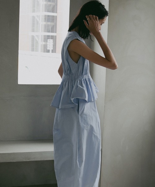 MANOF マノフ　GATHER WAIST COCOON ONE PIECE GATHER WAIST COCOON ONE PIECE（ワンピース）｜MANOF（マノフ