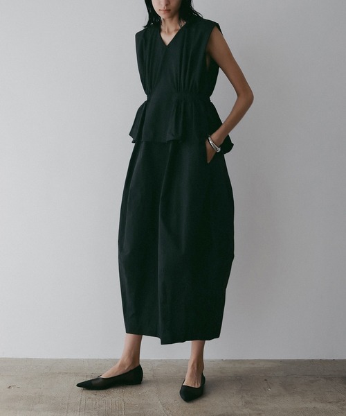 MANOF マノフ　GATHER WAIST COCOON ONE PIECE GATHER WAIST COCOON ONE PIECE（ワンピース）｜MANOF（マノフ