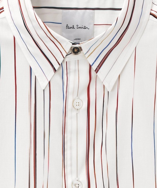 Paul Smith(ポールスミス)の「“Signature Pinstripe” 半袖シャツ【253354 127Y】(シャツ/ブラウス・メンズ・ホワイト・X-LARGE/LARGE/MEDIUM/SMALL)」の2枚目の写真