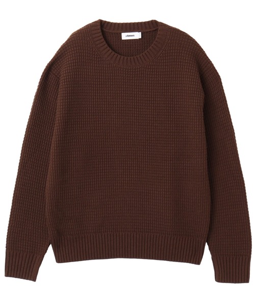 atmos(アトモス)の「atmos Waffle Knit Sweater / アトモス ワッフル ニット セーター(ニット/セーター・メンズ・オフホワイト/ブラウン/チャコール・M/L/XL)」の5枚目の写真