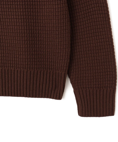 atmos(アトモス)の「atmos Waffle Knit Sweater / アトモス ワッフル ニット セーター(ニット/セーター・メンズ・オフホワイト/ブラウン/チャコール・M/L/XL)」の6枚目の写真