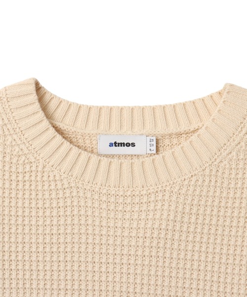 atmos(アトモス)の「atmos Waffle Knit Sweater / アトモス ワッフル ニット セーター(ニット/セーター・メンズ・オフホワイト/ブラウン/チャコール・M/L/XL)」の12枚目の写真