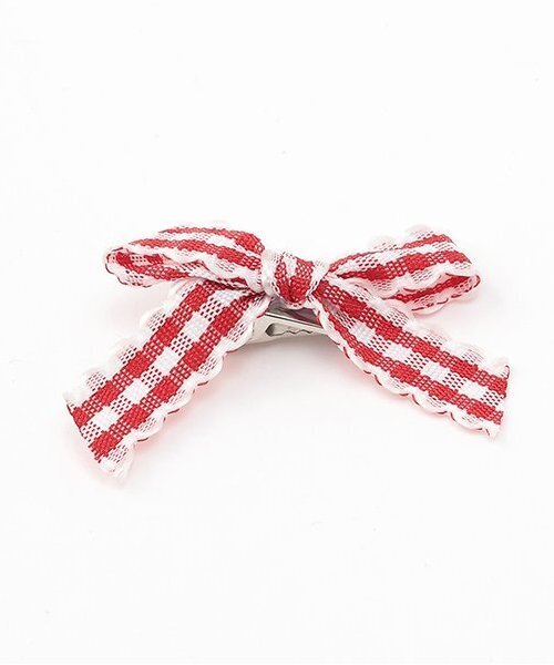 Lycee mine（リセマイン）の「チェックリボンちびヘアクリップ6Pセット（バレッタ/ヘアクリップ・キッズ・ブラック/ベージュ/レッド/ピンク・F）」の9枚目の写真