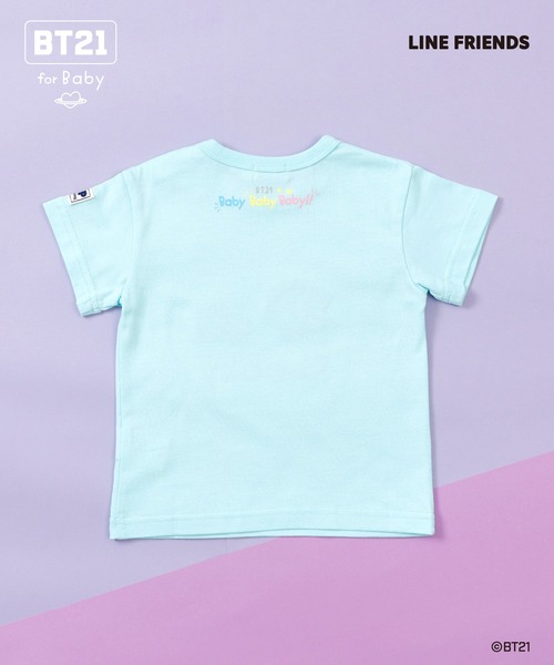 KP（ケーピー）の「【BT21】アップリケ半袖Tシャツ（Tシャツ/カットソー・キッズ・オレンジ/イエロー/エメラルド/ブルー/サックスブルー/パープル/ミント・80ｃｍ/90cm）」の16枚目の写真