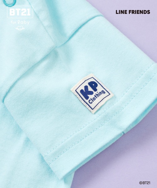 KP（ケーピー）の「【BT21】アップリケ半袖Tシャツ（Tシャツ/カットソー・キッズ・オレンジ/イエロー/エメラルド/ブルー/サックスブルー/パープル/ミント・80ｃｍ/90cm）」の19枚目の写真