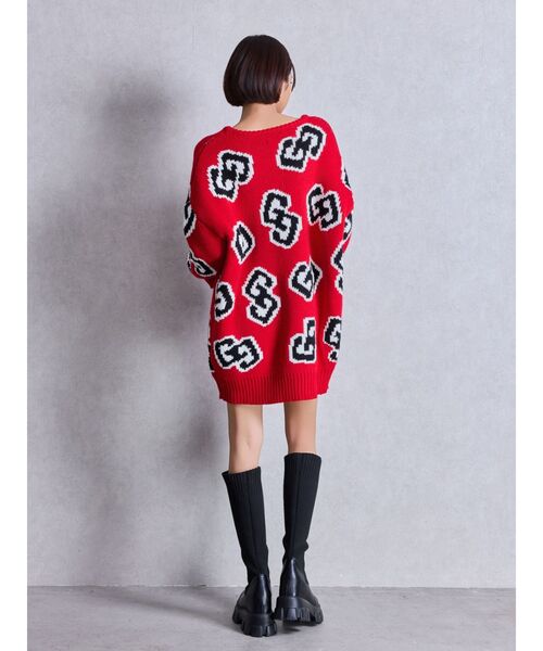 GYDA（ジェイダ）の「GG FRAMEニットトップス（ニット/セーター・レディース・オフホワイト/グレー/ブラック/レッド・FREE）」の15枚目の写真