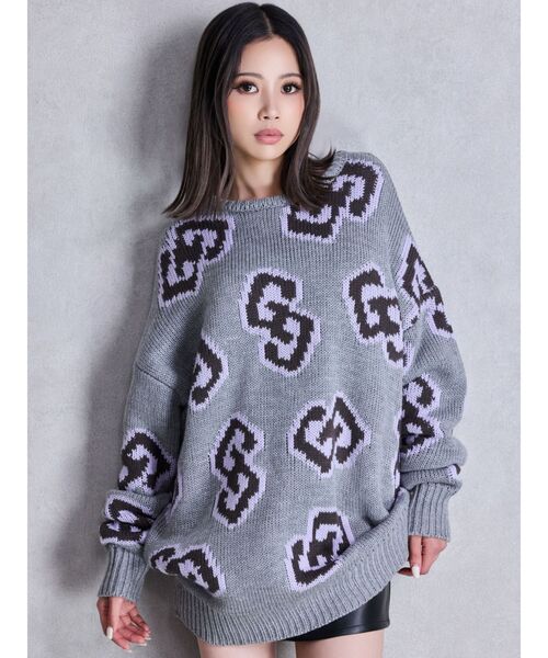 新品　タグ付き　PING春ニットトップス　値下げしました。 GG FRAMEニットトップス（ニット/セーター）｜GYDA（ジェイダ
