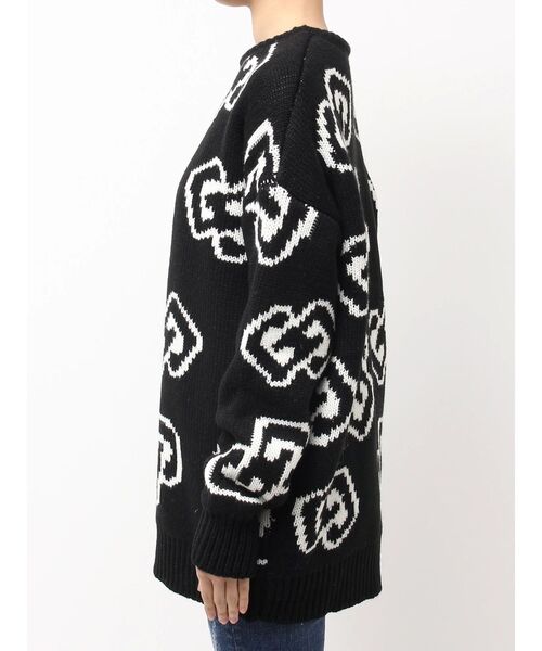 GYDA（ジェイダ）の「GG FRAMEニットトップス（ニット/セーター・レディース・オフホワイト/グレー/ブラック/レッド・FREE）」の9枚目の写真