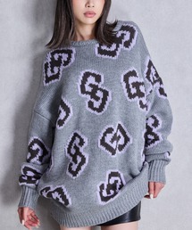 GYDA ニット グレー ジェイダ GYDA Symmetry GYDA MOLDクルーネックニットトップス