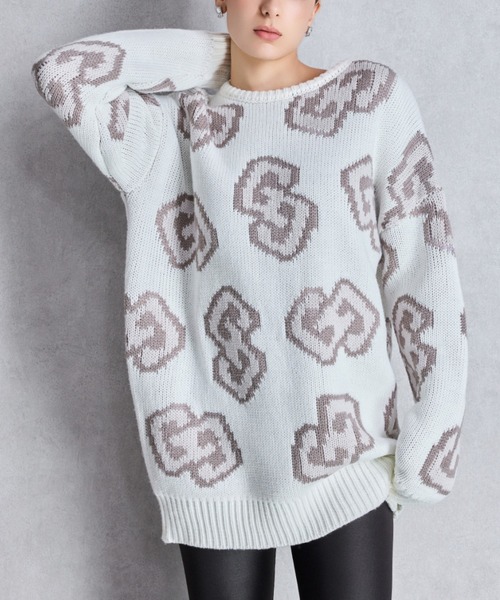 ♡購入者さま♡慈雨トップス　ニットベスト 2WAYカモフラニットトップス[品番：MKSW0045899]｜GYDA