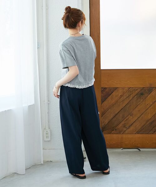 le.coeur blanc(ルクールブラン)の「サスペンダーカーブパンツ(その他パンツ・レディース・ネイビー/ベージュ・38/36)」の20枚目の写真