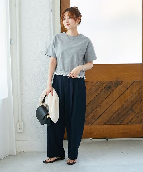 le.coeur blanc(ルクールブラン)の「サスペンダーカーブパンツ(その他パンツ・レディース・ネイビー/ベージュ・38/36)」の21枚目の写真